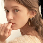 Zirconia Dangling Bow Earring
