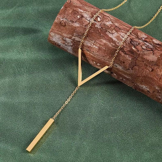 V Long Chain Necklace