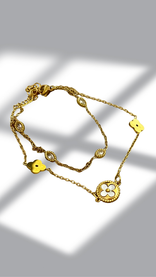 Floral Elegance Chain Bracelet