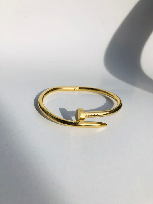 Nail Cuff Gold Bracelet