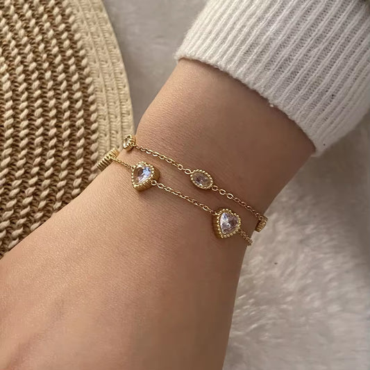Golden Droplets Delicate Bracelet