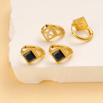 Rhombus Solitaire Earring