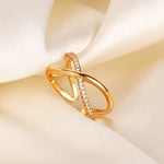 Cross X Zircon Ring