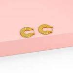 Small Textured Hoop Earrings
