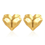 Gold Heart Design Earrings