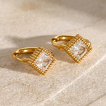 Rhombus Solitaire Earring