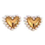 Pearl Heart Earring