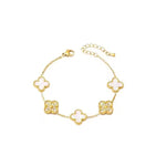 Zirconia Clover White Handchain