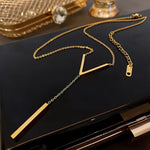 V Long Chain Necklace