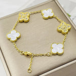 Zirconia Clover White Handchain