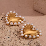 Pearl Heart Earring