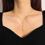 V Long Chain Necklace