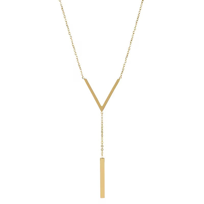V Long Chain Necklace