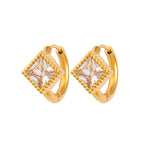 Rhombus Solitaire Earring