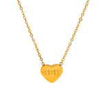 Heart 11 11 Chain Necklace