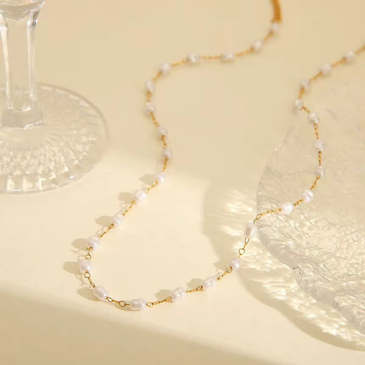 Natural Pearl Choker Necklace