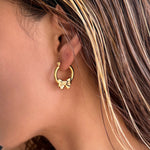 Ribbon Hoop Earring