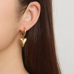 Heart Shaped Drop Earrings