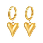 Heart Shaped Drop Earrings