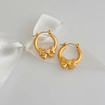Ribbon Hoop Earring