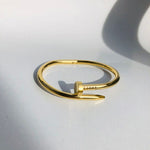 Nail Cuff Gold Bracelet
