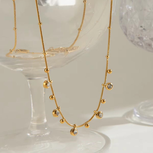 Slick Zircon Choker Necklace