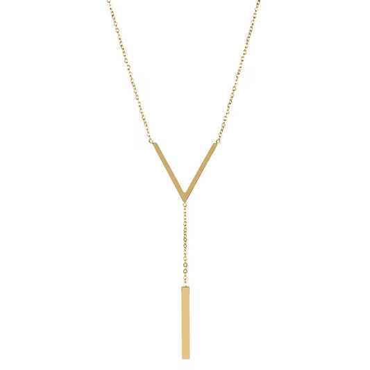 V Long Chain Necklace