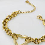 Crystal Heart Chain Bracelet